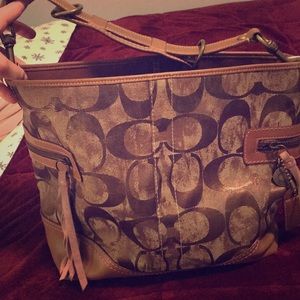 Coach Purse with pale purple inside!